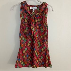 Sara Campbell Sleeveless Tie Shirt